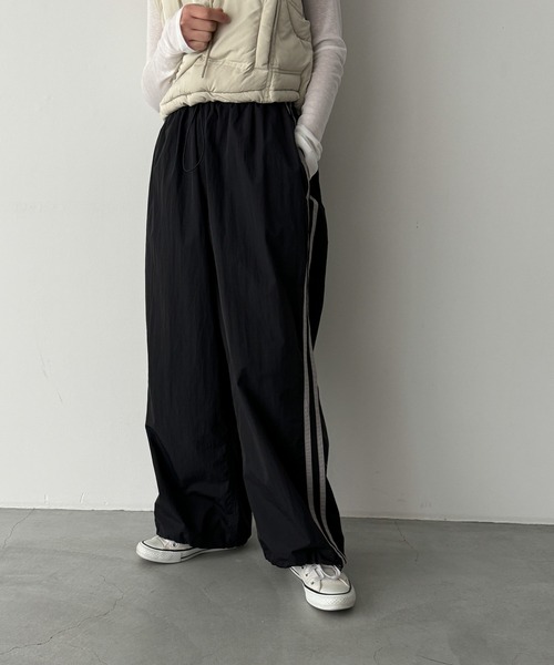 「CANAL JEAN」 イージーパンツ MEDIUM ブラック レディース_画像5