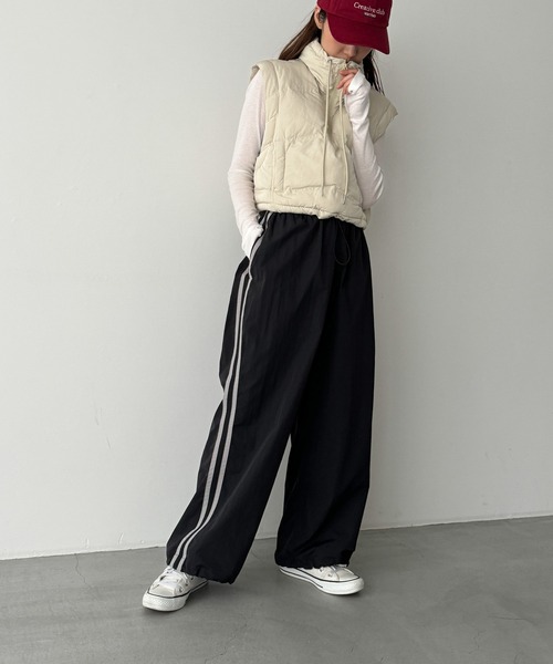 「CANAL JEAN」 イージーパンツ MEDIUM ブラック レディース_画像8