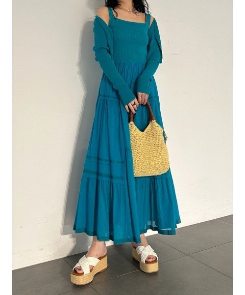 FRAY ID ベージュ ドッキングワンピース FRAY I.D（フレイ・アイディー） ドッキングワンピース FREE ベージュ