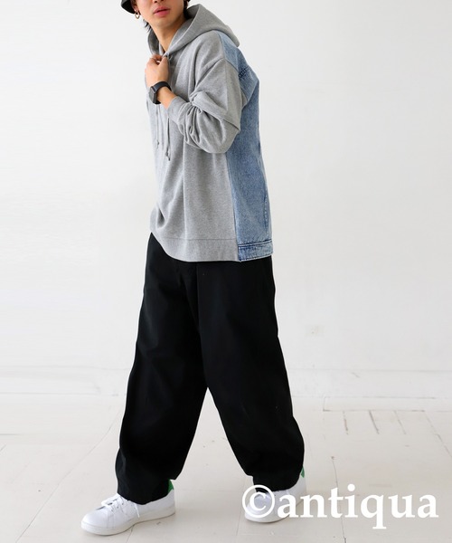 「antiqua」 プルオーバーパーカー FREE ブラック レディース_画像9