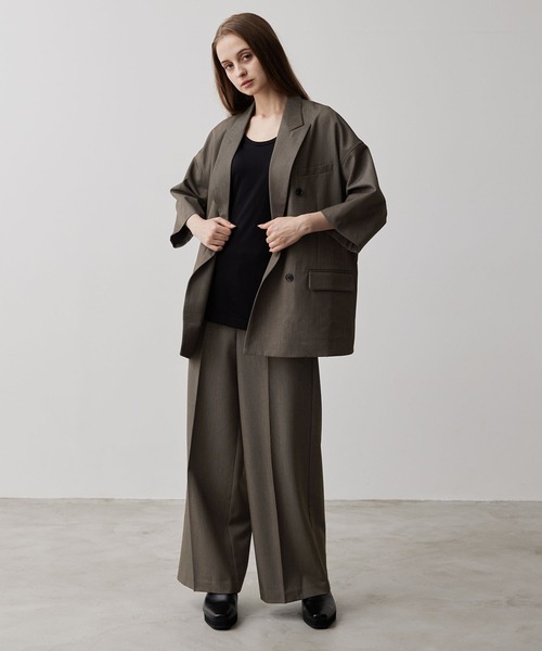 「CLEL」 テーラードジャケット S ミックスグレー メンズ_画像2