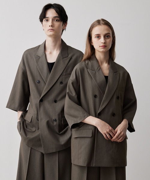 「CLEL」 テーラードジャケット S ミックスグレー メンズ_画像7