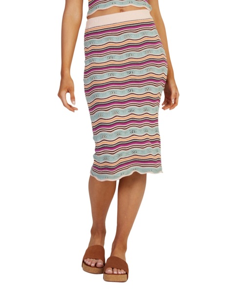 「ROXY」 ニットスカート SMALL ピンク レディース_画像3