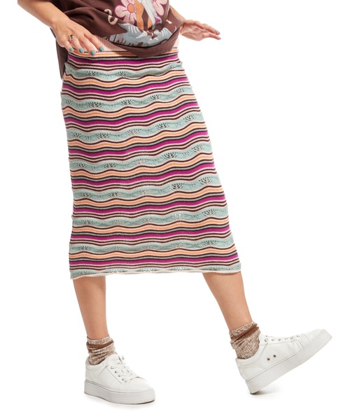 「ROXY」 ニットスカート SMALL ピンク レディース_画像5