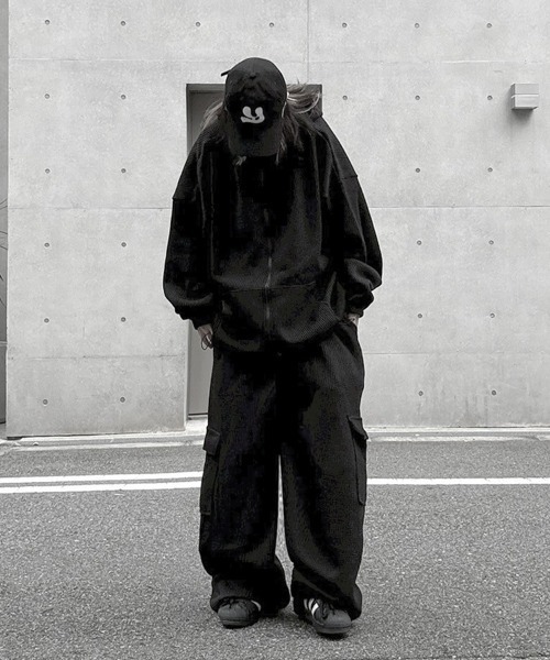 journal standard ジップパーカー サーマル ブラック　即日発送 YACA（ヤーカ） パーカー Thermal Zip Parka/サーマルジップパーカー