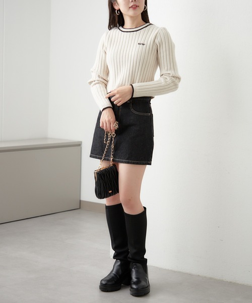 「Chico」 長袖ニット FREE ブラック レディース_画像8