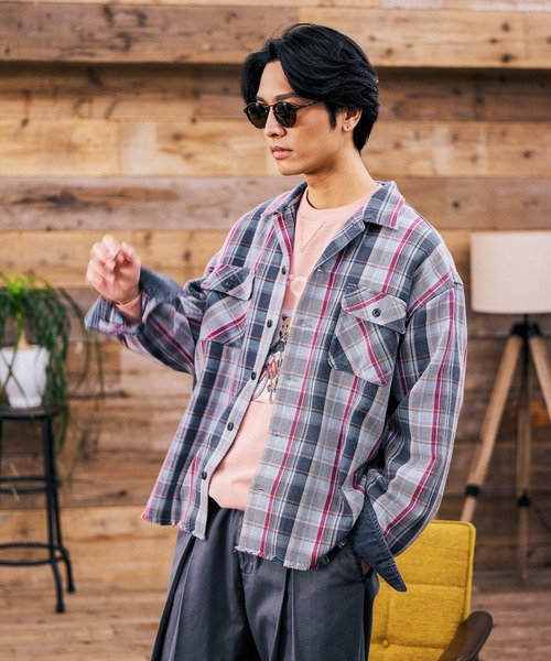 ベイフロー シャツ BAYFLOW（ベイフロー） シャツ マドラスヘビーチェックシャツ メンズ