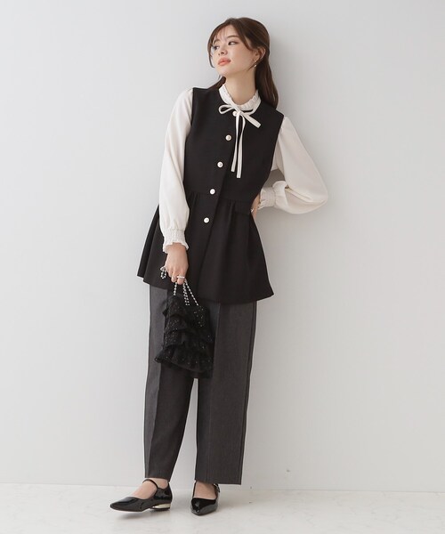 「couture brooch」 ベスト 38 ベージュ レディース_画像2