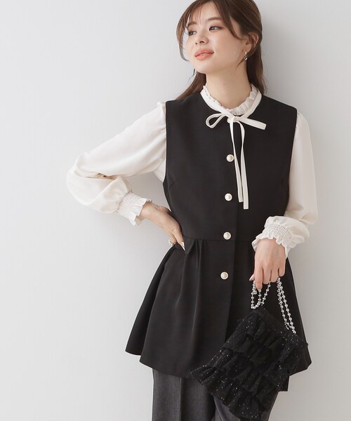 「couture brooch」 ベスト 38 ベージュ レディース_画像7