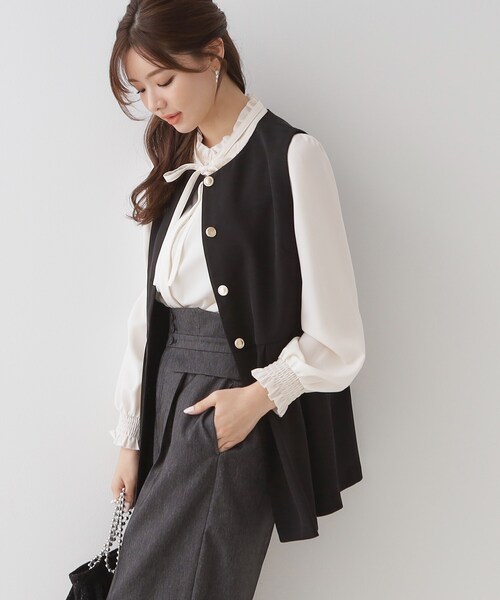 「couture brooch」 ベスト 38 ベージュ レディース_画像8