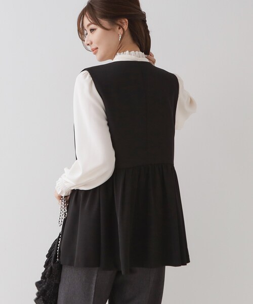 「couture brooch」 ベスト 38 ベージュ レディース_画像9