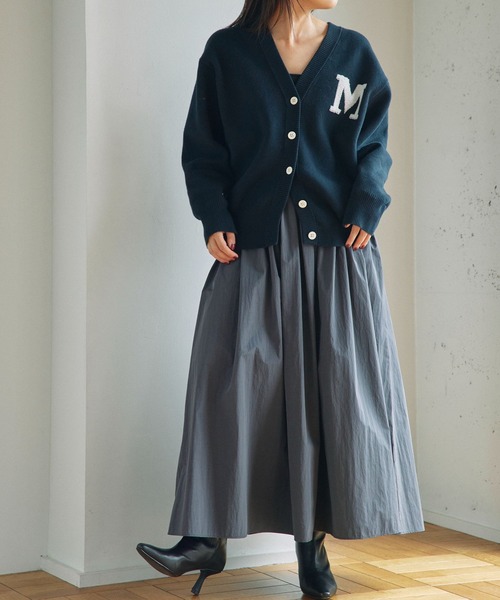 「BABYLONE」 ニットカーディガン フリー ライトグレー レディース_画像2