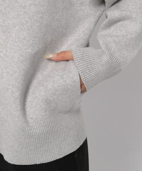 「BABYLONE」 ニットカーディガン フリー ライトグレー レディース_画像9