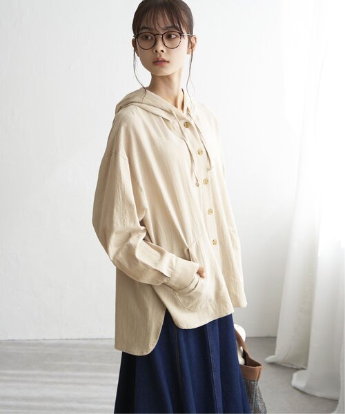 「LBC」 長袖ブラウス M ベージュ レディース_画像2