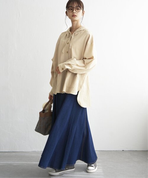 「LBC」 長袖ブラウス M ベージュ レディース_画像3