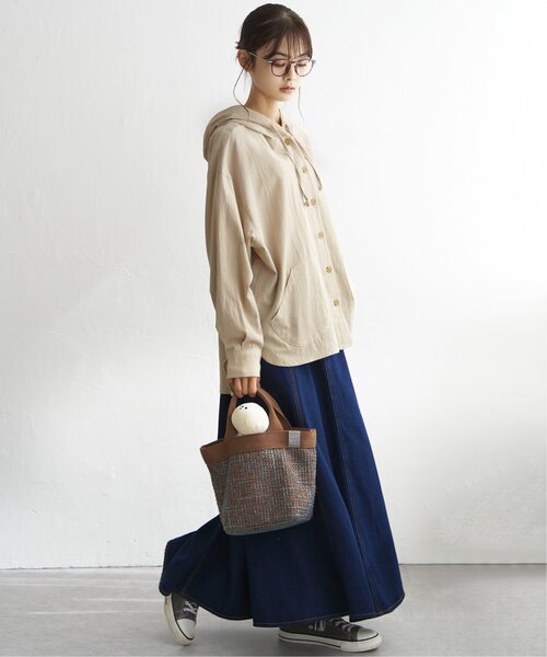 「LBC」 長袖ブラウス M ベージュ レディース_画像4