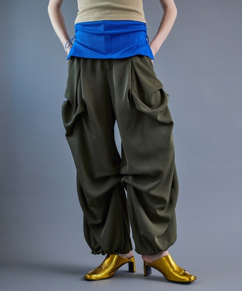 パンツ OMMO IRREGULAR PATTERN PT パンツ OMMO IRREGULAR SHIRRING