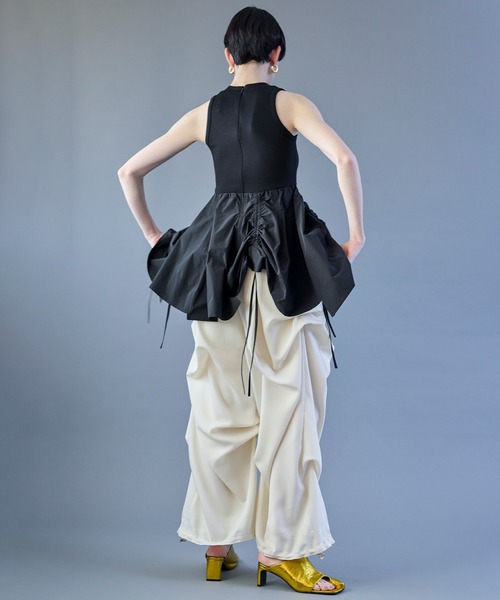 ommoパンツ OMMO（オーエムエムオー） パンツ DLAPE TUCK PT レディース