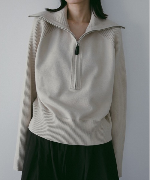 anuke（アンヌーク） ニット セーター Zip Rib Knit レディース