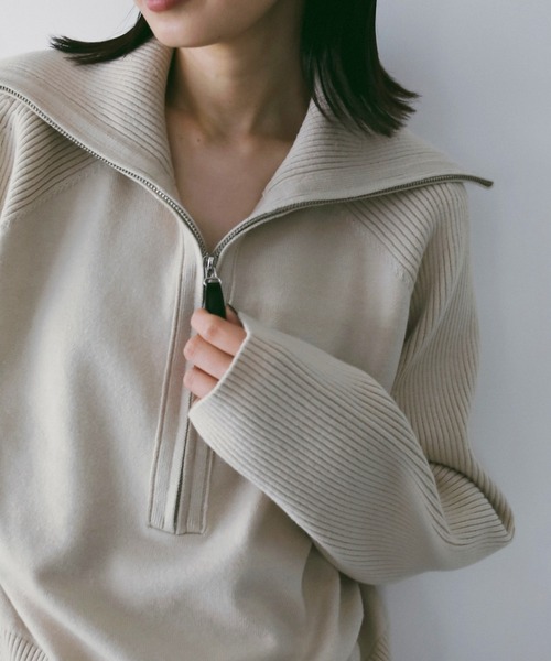 anuke（アンヌーク） ニット セーター Zip Rib Knit レディース