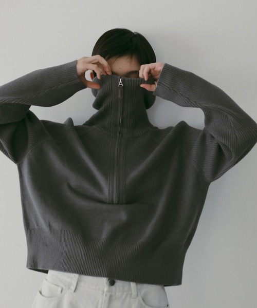 anuke（アンヌーク） ニット セーター Zip Rib Knit レディース