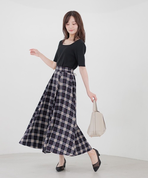 「Andemiu」 フレアスカート FREE ライトベージュ レディース_画像2