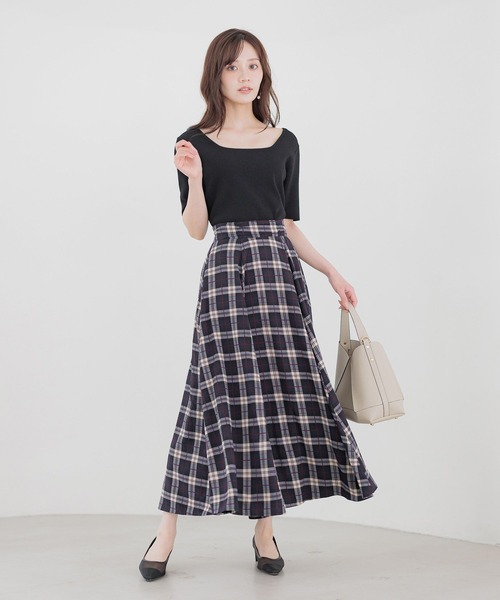 「Andemiu」 フレアスカート FREE ライトベージュ レディース_画像3