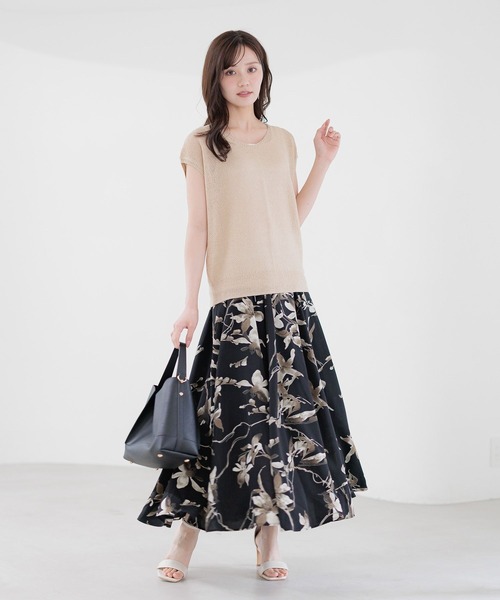 「Andemiu」 フレアスカート FREE ライトベージュ レディース_画像4