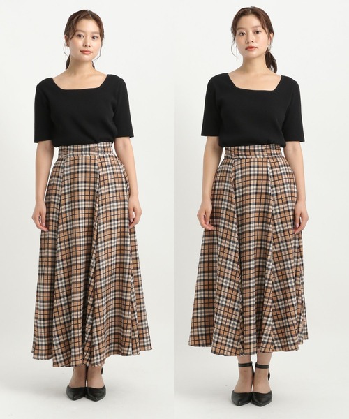 「Andemiu」 フレアスカート FREE ライトベージュ レディース_画像9