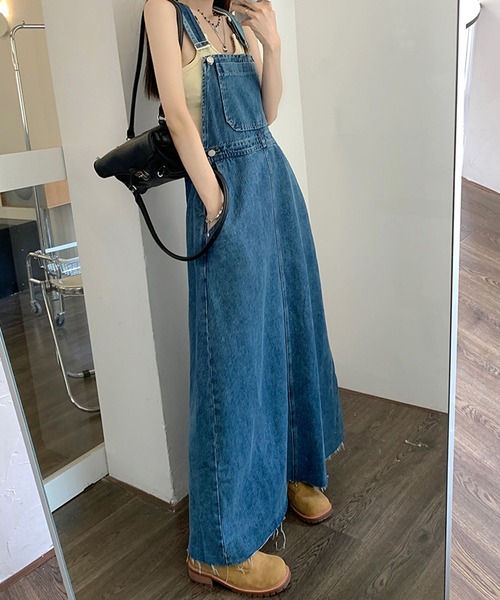 「meJane」 サロペットスカート S ブルー レディース_画像3