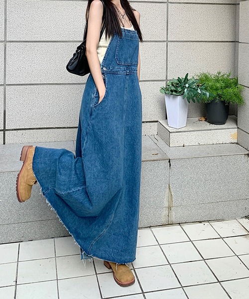 「meJane」 サロペットスカート S ブルー レディース_画像4