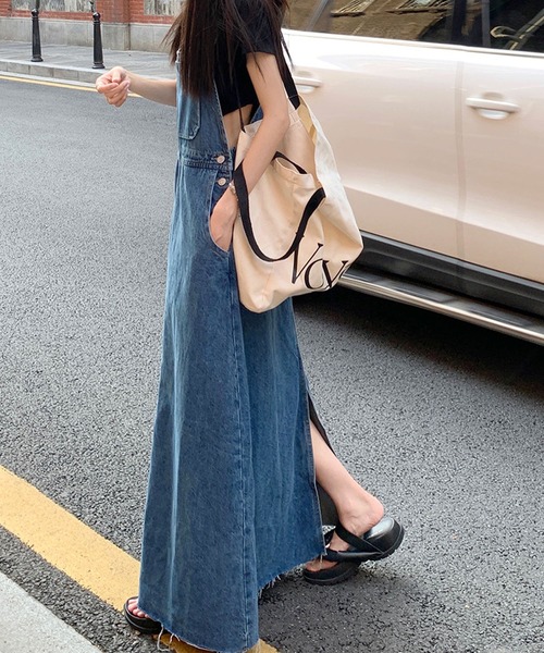 「meJane」 サロペットスカート S ブルー レディース_画像7