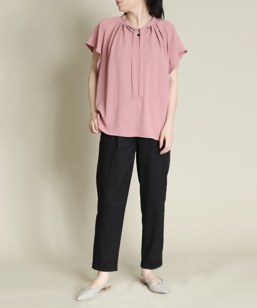 「TITE IN THE STORE」 半袖ブラウス 38 ピンク レディース_画像5