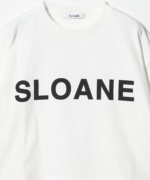 SLOANE（スローン） tシャツ 「SLOANE」ロゴ クロップド Tシャツ