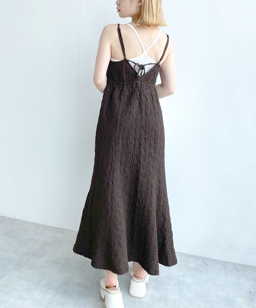 「w closet」 キャミソールワンピース FREE オフホワイト レディース_画像3