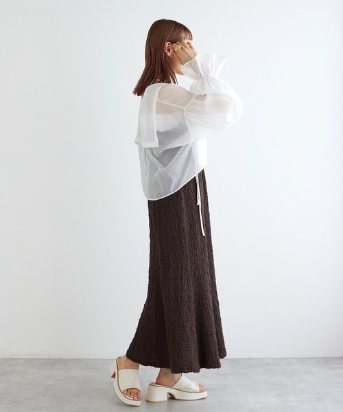 「w closet」 キャミソールワンピース FREE オフホワイト レディース_画像6