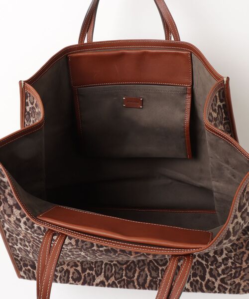 「A VACATION」 レオパードトートバッグ - ブラウン レディース_画像4