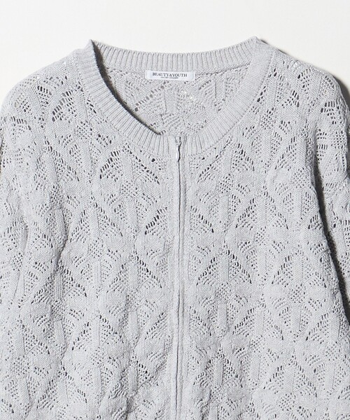 UNITED ARROWS 花柄レース ジップアップ長袖カーディガン UNITED ARROWS 花柄レース ジップアップ長袖カーディガン 商品の説明
