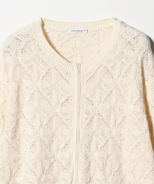 【新品未使用】ユナイテッドアローズ　レースカーディガン BEAUTY＆YOUTH UNITED ARROWS カーディガン 「WEB限定 Wardrobe DAILY