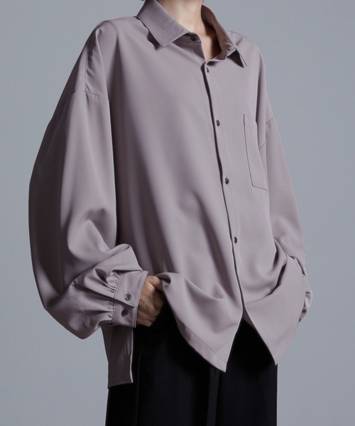 「Loose/ルース」 長袖シャツ M グレー メンズ_画像6