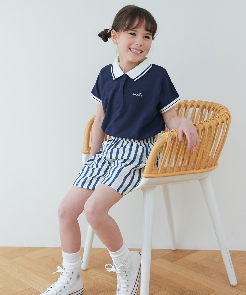 セットアップ 「セットアップ」鹿の子半袖ポロシャツ＆キュロット