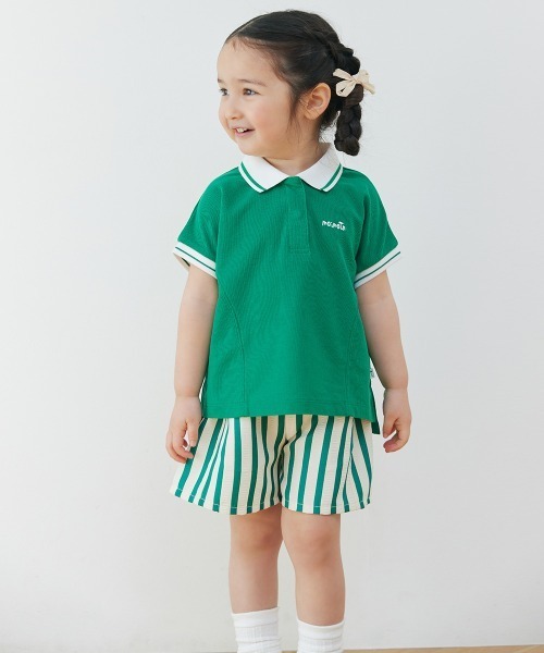 セットアップ 「セットアップ」鹿の子半袖ポロシャツ＆キュロット