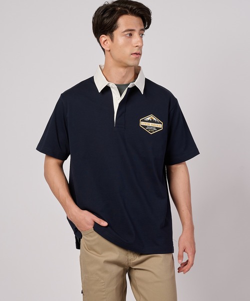Eddie Bauer（エディーバウアー） ポロシャツ 半袖 半袖 ラグビー