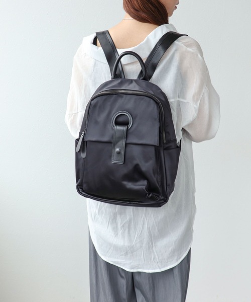 Cepica（セピカ） デイバック リュック 牛革×ナイロンフラップリュック 