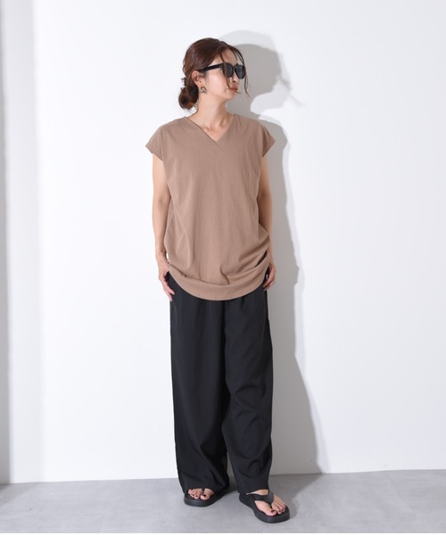 「CALIFORNIA OUTFITTERS」 「yeou」半袖カットソー FREE ブラック レディース_画像5