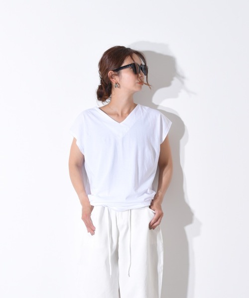 「CALIFORNIA OUTFITTERS」 「yeou」半袖カットソー FREE ブラック レディース_画像9