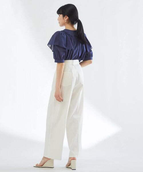 「TIARA」 デニムパンツ 3 アイボリー レディース_画像4