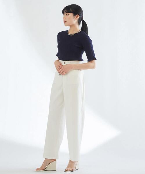 「TIARA」 デニムパンツ 3 アイボリー レディース_画像5