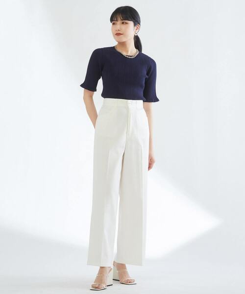 「TIARA」 デニムパンツ 3 アイボリー レディース_画像6