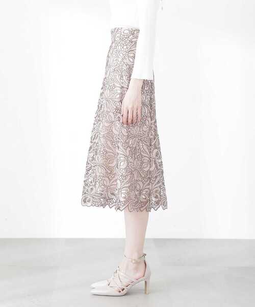 「PROPORTION BODY DRESSING」 フレアスカート SMALL ベージュ レディース_画像5
